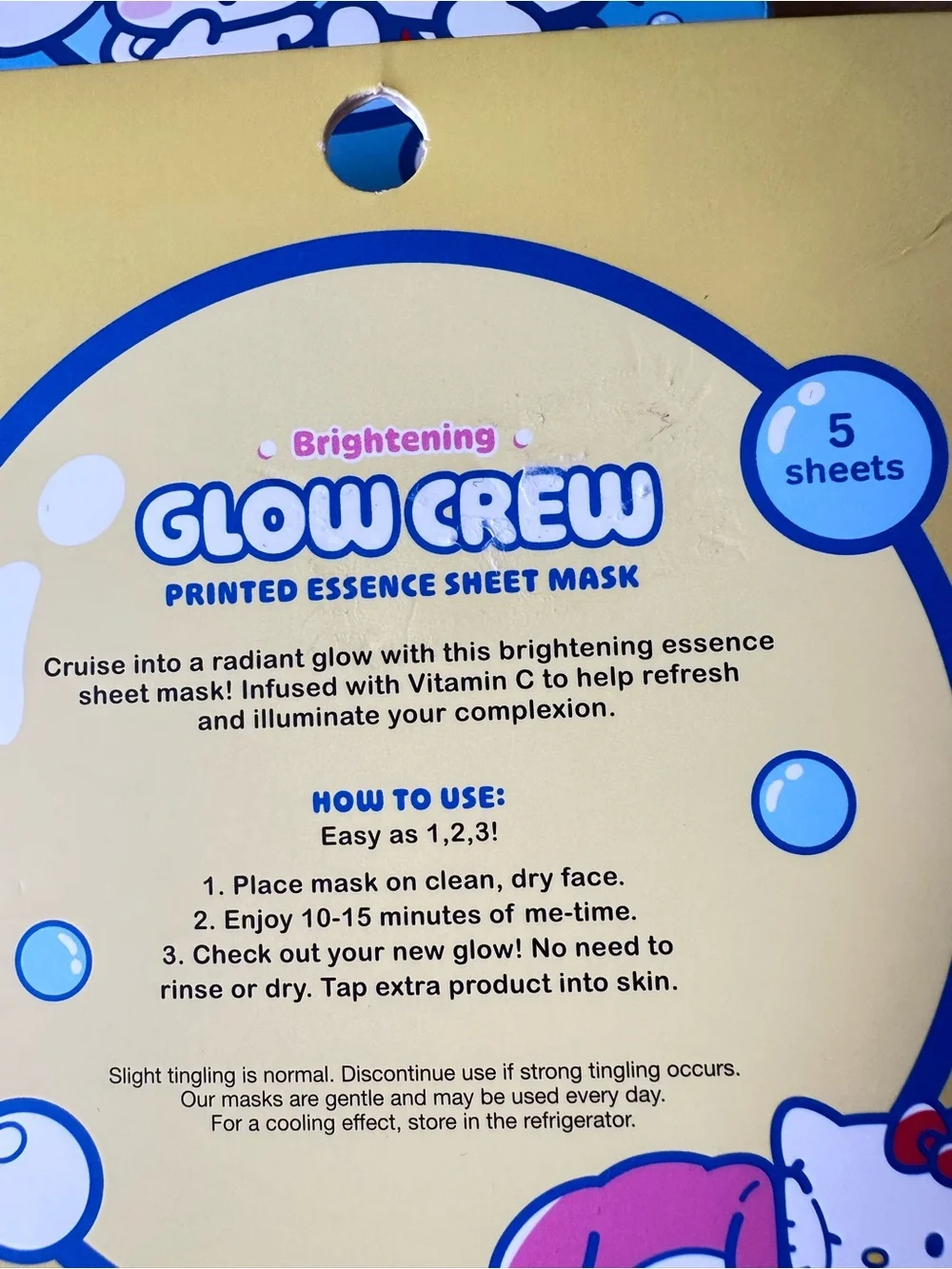 The Crème Shop x Hello Kitty Sheet Masks: Dew, Glow & Smooth Crew 15 masks total
